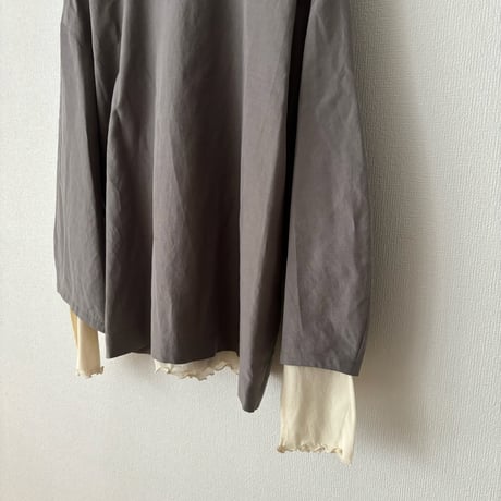humoresque 絹紡リネン リラックスタフタ relax pullover