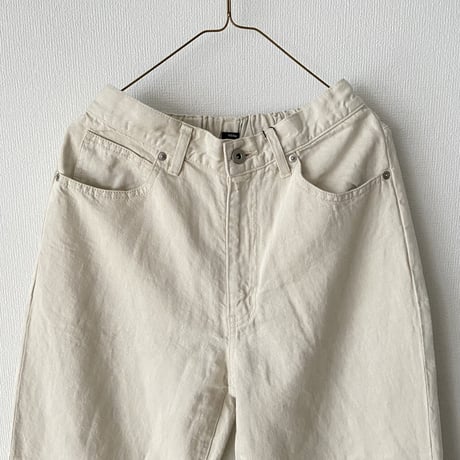 TISSU  サフィランリネンデニム ハイライズパンツ