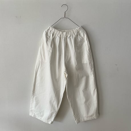 homspun 10オンスデニムギャザーパンツ ・ホワイト