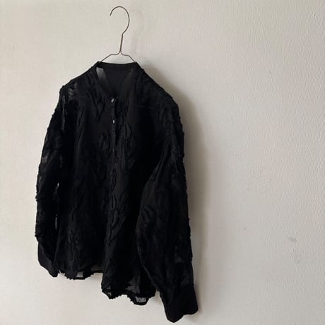 qiri   tulip lace jacquard blouse ・クロ
