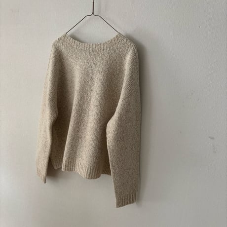 Hands of creation  スラブヤーンニット 5G針抜き 2wayカーディガン