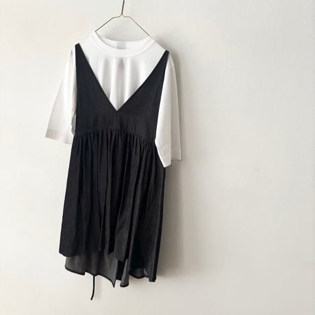yuni レーヨンコットン soft denim cachecoeur buster blouse
