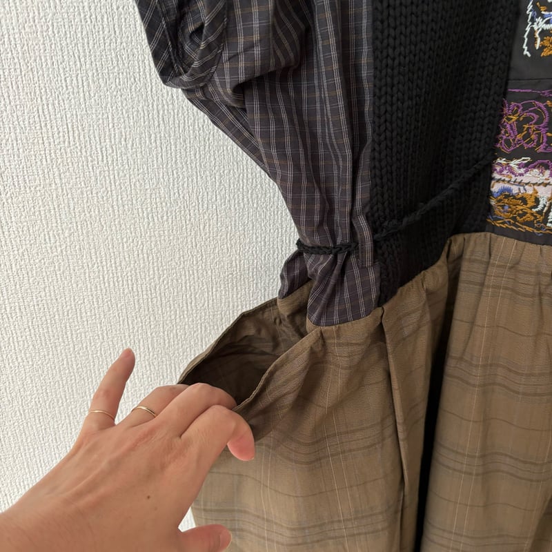 GASA チェックワンピース