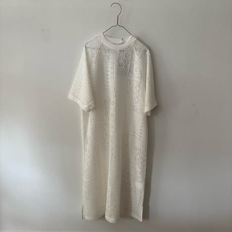 TISSU パッチワークレース スリットワンピース