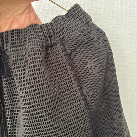 qiri  patchwork lace gather pantsチャコール