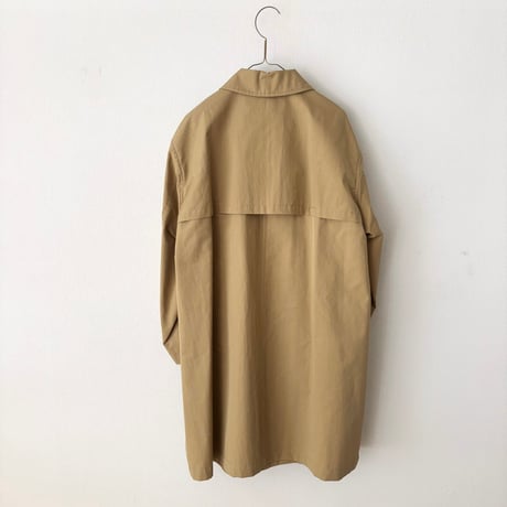 Hands of creation オーガニックコットン×RE 漁網ナイロンツイル撥水 ステンカラーコート