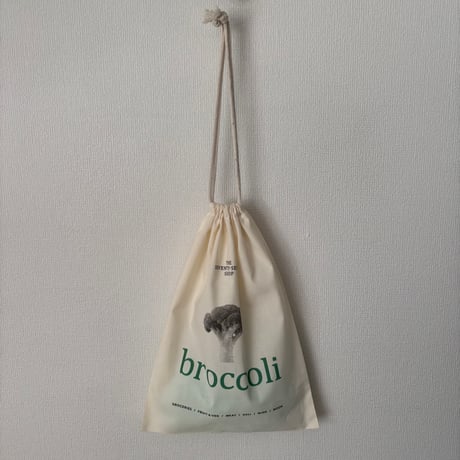 77NEEDLE WORKS DRAWSTRING BAG・BROCCOLI