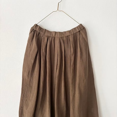 Hands of creation 60/-Linen 解撚ワッシャークロス ランダムタックイージースカート