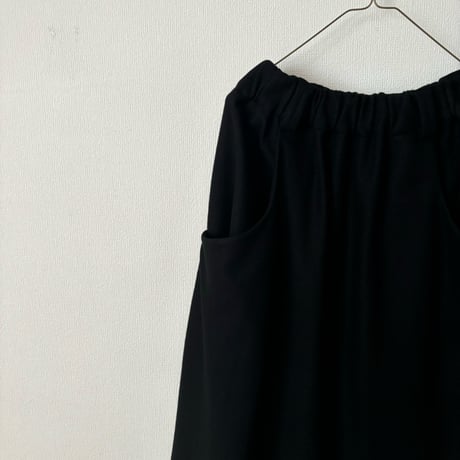 atelier naruse ウールポンチョ ギャザースカート　black