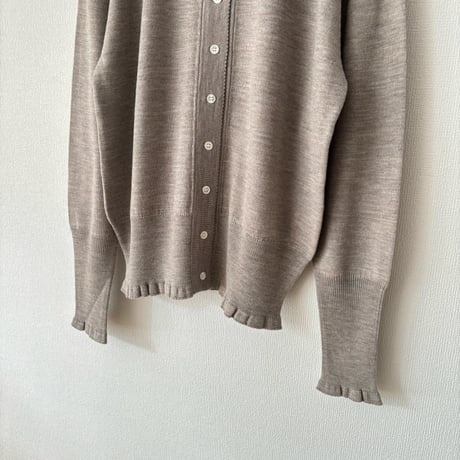 homspun 梳毛12G クルーネックカーディガン
