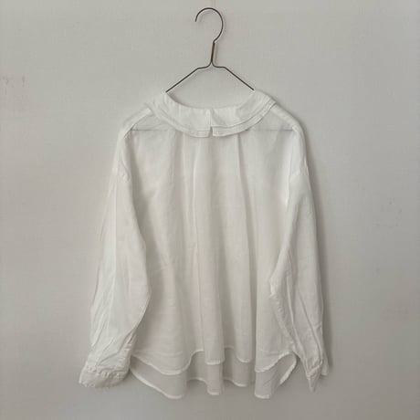 Hands of creation コットンリネン ローンスカラ刺繍レイヤカラー2wayブラウス