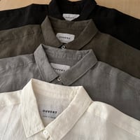 OUVERT Fanage Linen フレンチスリーブ　シャツブラウス