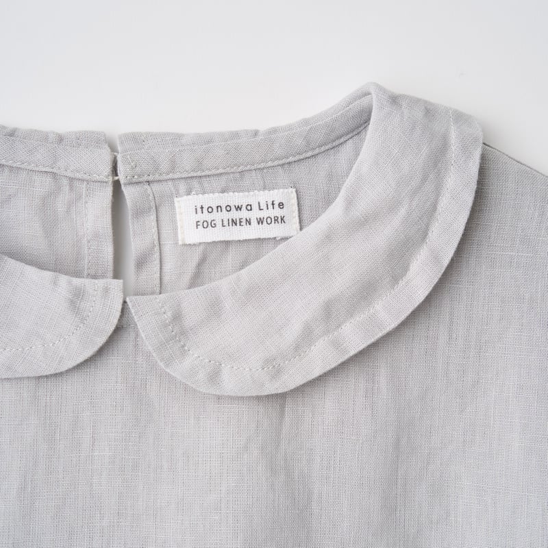 FOG LINEN WORK itonowa Life別注 丸襟 ブラウス・ピジョン（薄いグレ