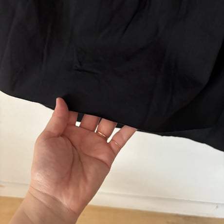 homspun ライトオンスシャンブレー ギャザースカート・ブラック Sサイズ
