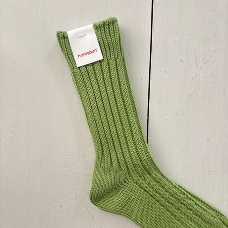 homspun コットンウール リブソックス