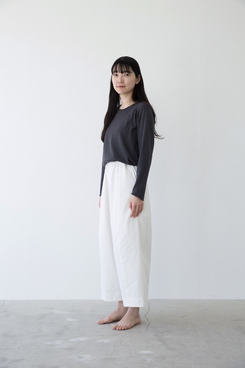 mihoumezawa シルクリネン　ワイドパンツ miho umezawa COTTON LINEN CANVAS コクーンパンツ | iton
