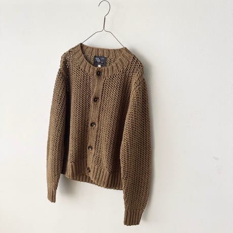 PARIS DE AOUNE   ネパール手編みKNIT クルーネックカーディガン