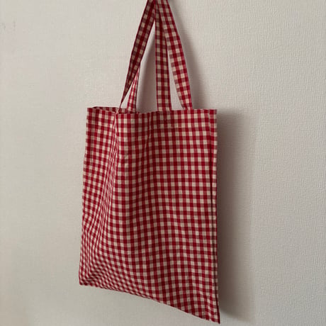 オールドマンズテーラー GINGHAM CHECK TOTE BAG・Red