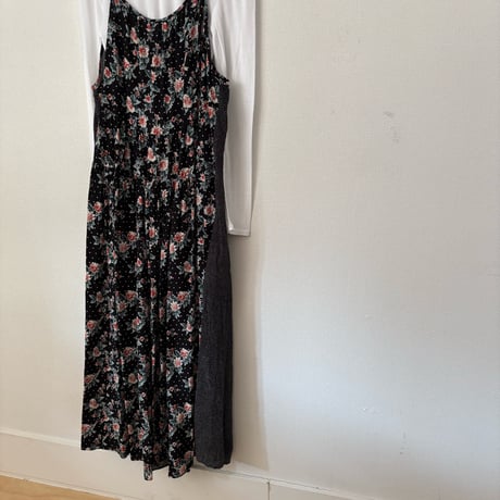 yuni print tiered jumper skirt