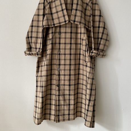 TISSU HIGH DENSITY EFFORTLESS TRENCH   チェック柄