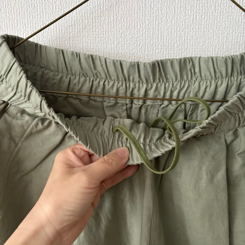 Hands of creation 綿麻バックサテン オーバルパンツ | itonowa Li