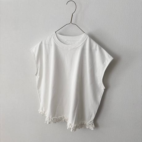 Hands of creation USAコットン ヘムフリルTシャツ