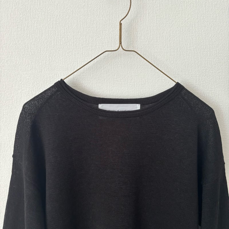 Hands of creation フランスリネン 9G 2ply 5分袖サマーニット |