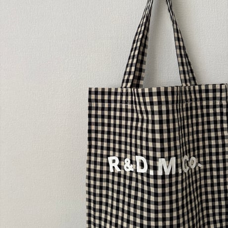 オールドマンズテーラー GINGHAM CHECK TOTE BAG・Black