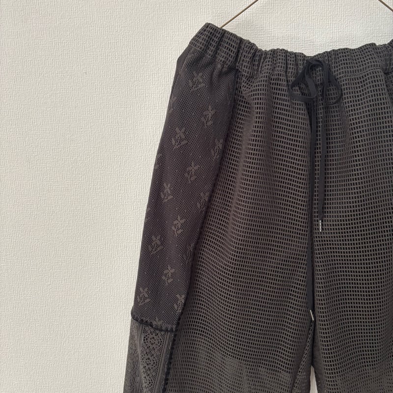 qiri patchwork lace gather pantsチャコール | itonow