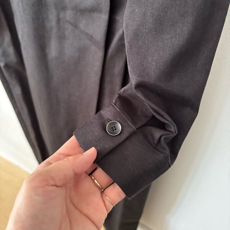 atelier naruse  コットンカシュクール オーバーオール・ブラック