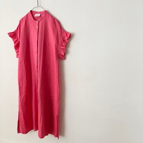 yuni 60/1 Linen gather sleeves ワンピース