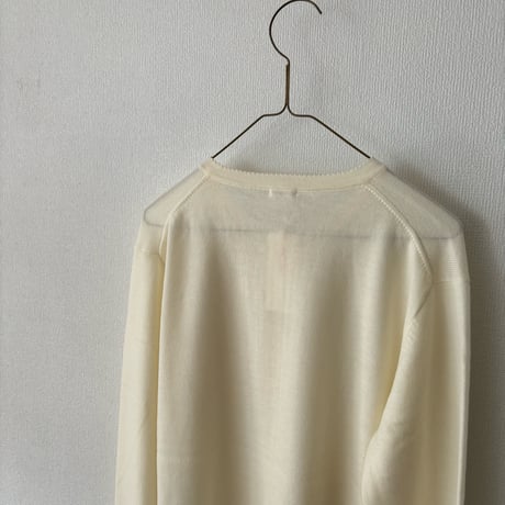 homspun 梳毛12G クルーネックカーディガン