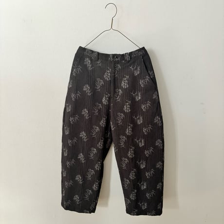 qiri   flower quilt jacquard pants