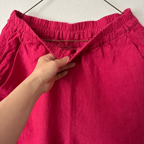 Hands of creation  fanage Linen イージーテーパードパンツ