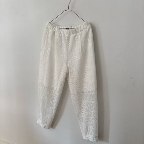 TISSU  パッチワークレース　ジョガーパンツ