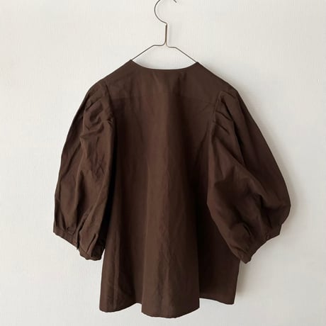 オールドマンズテーラー COTTON LINEN SILK WASHER BOLERO・Brown