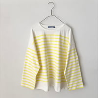 NATURAL LAUNDRY　バスクボーダーしかくい広くプルオーバー
