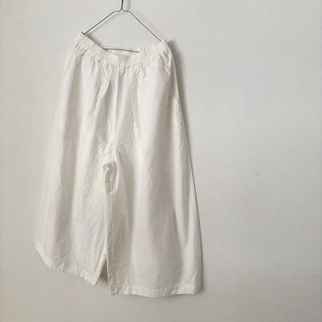 Hands of creation コットンリネンタイプライター fanage 2タックキュロットパンツ