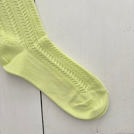 homspun 綿コーマ レースソックス