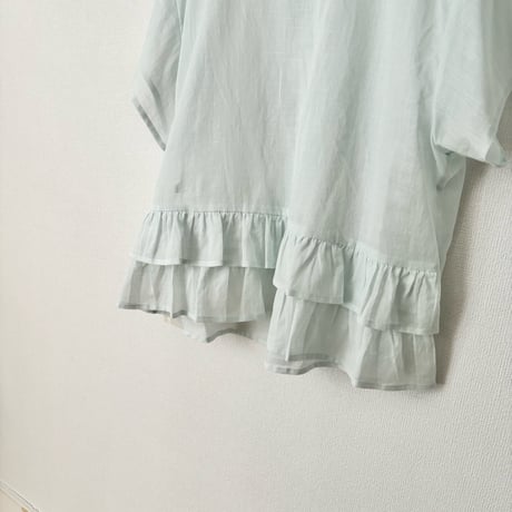 GASA＊ Cassiopeia カシオペア　バックフリル半袖ブラウス