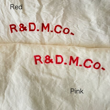 オールドマンズテーラー　R&D.M.Co- EMBROIDERY TOTE BAG ・White×Pink