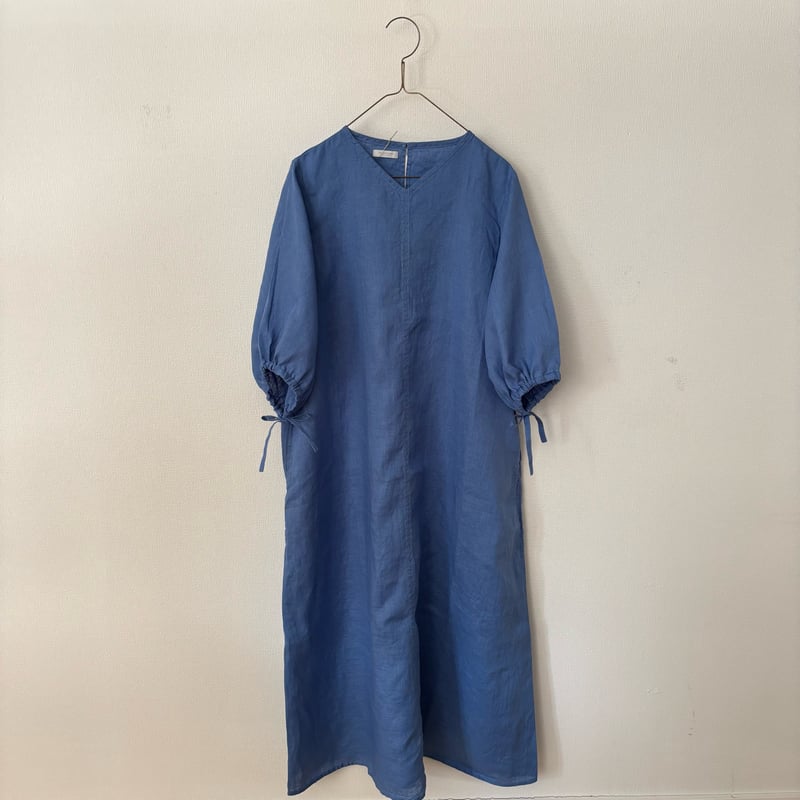 FOG LINEN WORK サーラ ドレス・二ゼル（サックス） | itonowa
