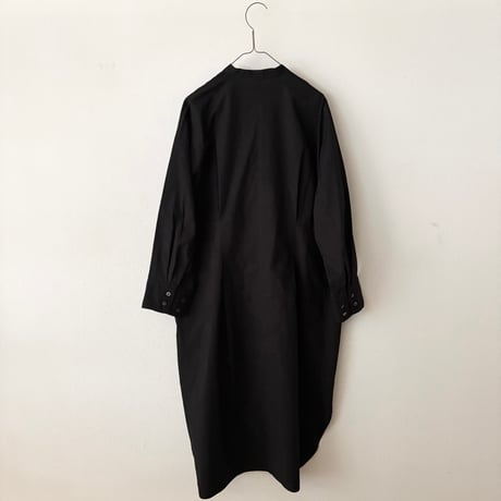 yuni コットンキャッチワッシャー タックシャツワンピース