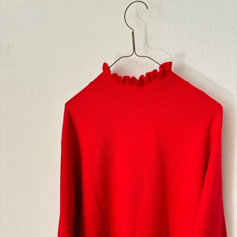 ハンズオブクリエイション　未使用品　メリノウール　フリル2ウェイカーディガン ハンズオブクリエイション 未使用品 メリノウール フリル2ウェイ