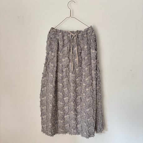 qiri  花野風 jacquard skirt・グレー
