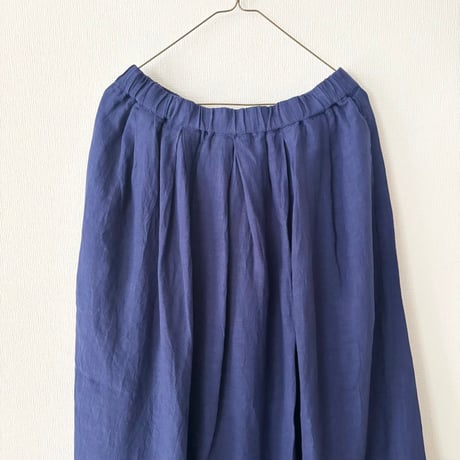 Hands of creation 60/-Linen 解撚ワッシャークロス ランダムタックイージースカート