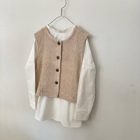 Hands of creation  トイプー起毛 2way ショートベスト