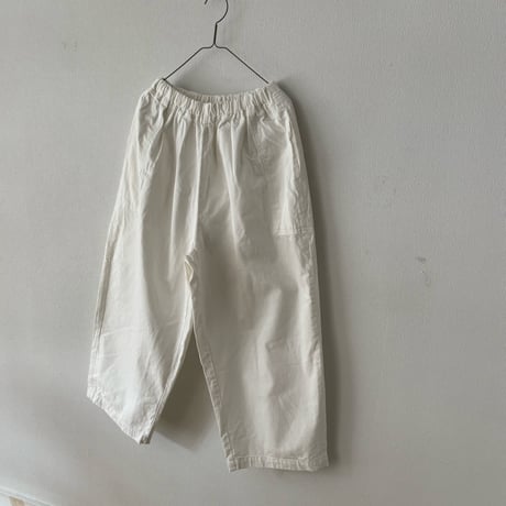 homspun 10オンスデニムギャザーパンツ ・ホワイト