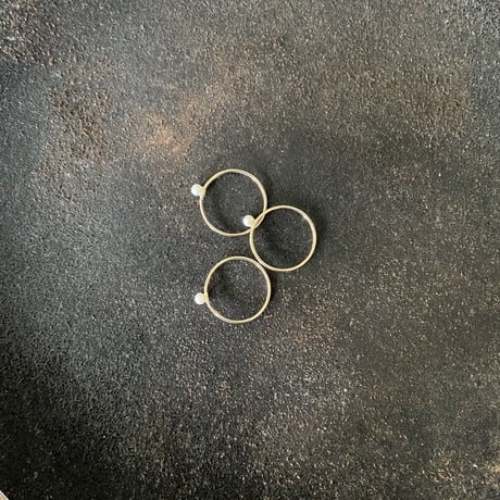 mamelon×itonowa Life  line pearl  ring