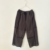 qiri  patchwork lace gather pantsチャコール